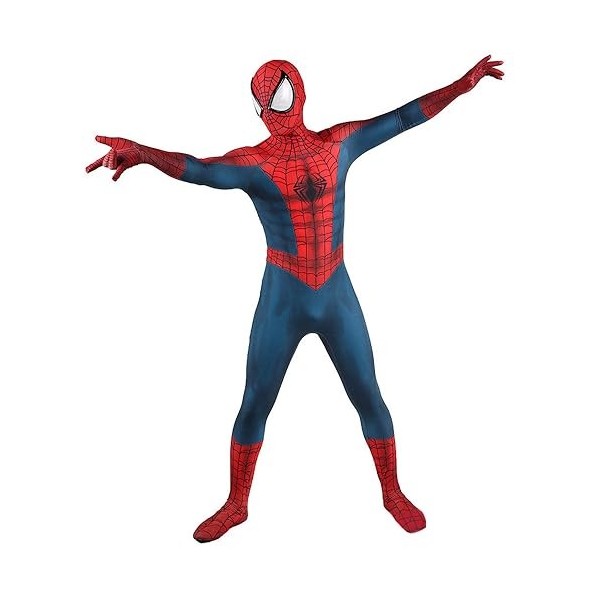 DETMOL Déguisement Costume Spiderman Garçons Super-héros, Unisexe Adultes des Gamins Déguisements Combinaison Le Maillot De C