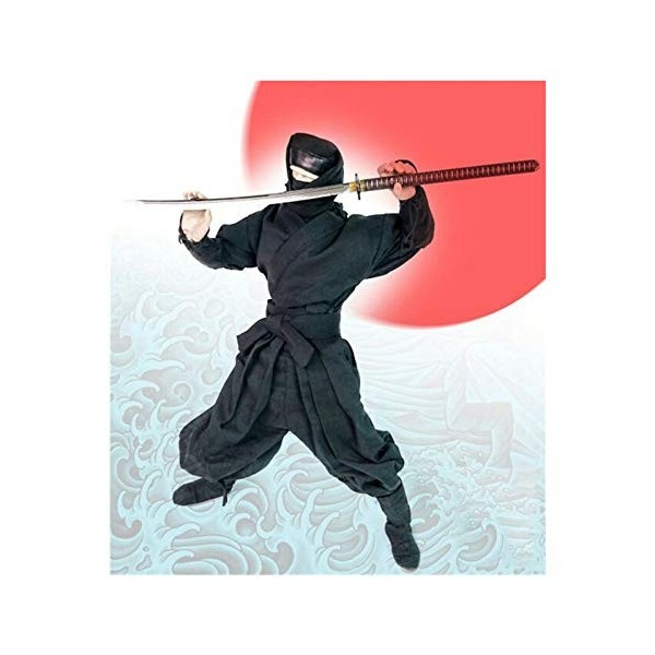 Leying 1/6 Soldat Mâle Ninja Vêtements Style Japonais Ensemble Figure Poupée Costume Accessoires Black 