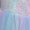 VIROYA 7 PCS Filles Elsa Costume avec Accessoires Princesse Dress Up Cosplay Glace Reine des Neiges Déguisements Enfants Hall