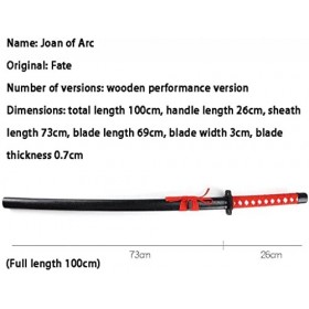 JK-Colin Sabre en Bois Destiny cos Animation Performing Weapons fgo Jeanne darc Maillot de Bain Noir Jeanne darc Accessoire