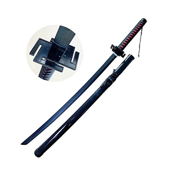 z&dw Anime Cosplay pour Kurosaki Ichigo,Anime Arme Prop Jouets Modèle Épée, Accessoires de Cosplay Jouets Katanas/Black / 100