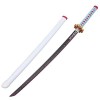 FQLY Anime Samouraï Épée Jouets pour Enfants Démon Slayer Katana 104cm Lame en Bois Accessoires De Cosplay Danime Japonaise 