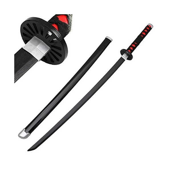 FQLY Anime Samouraï Épée Jouets pour Enfants Démon Slayer Katana 104cm Lame en Bois Accessoires De Cosplay Danime Japonaise 