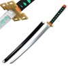 FQLY Anime Samouraï Épée Jouets pour Enfants Démon Slayer Katana 104cm Lame en Bois Accessoires De Cosplay Danime Japonaise 