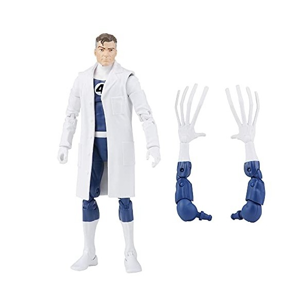 Hasbro Marvel Legends Series Retro, figurine de collection Fantastic Four Mr. Fantastic de 15 cm avec 5 accessoires