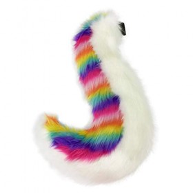 Furryvalley Fursuit Queue partielle en fourrure pour déguisement de fête pour enfants adultes arc-en-ciel 