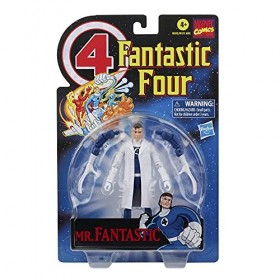 Hasbro Marvel Legends Series Retro, figurine de collection Fantastic Four Mr. Fantastic de 15&nbsp;cm avec 5 accessoires