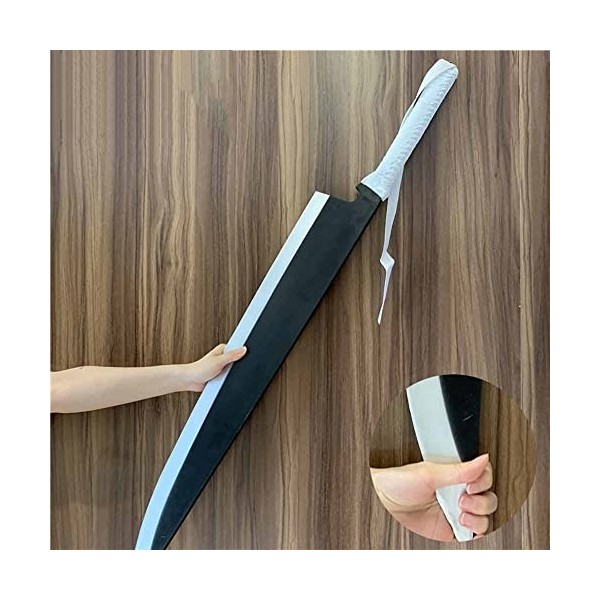 WANHUI Zanpakutou Katana Épée Anime Bleach Réplique de Arme de Kurosaki Ichigo Épée Cosplay Accessoires de Jeu De Rôle, 106CM