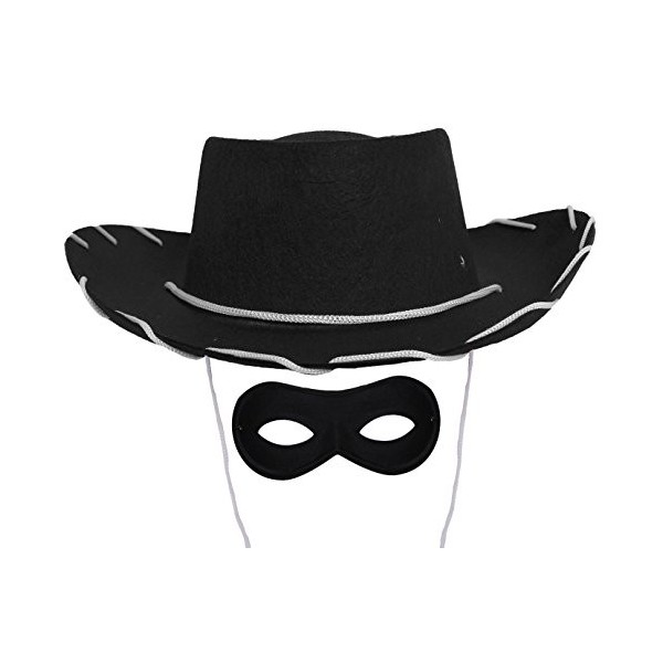 Costume De Cowboy Complet Pour Adulte - 7 Pièces : Chapeau, Bandana, Masque, Lunettes, Ceinture, Bracelet, Collier - Pour Halloween, Cosplay, Soirée à Thème