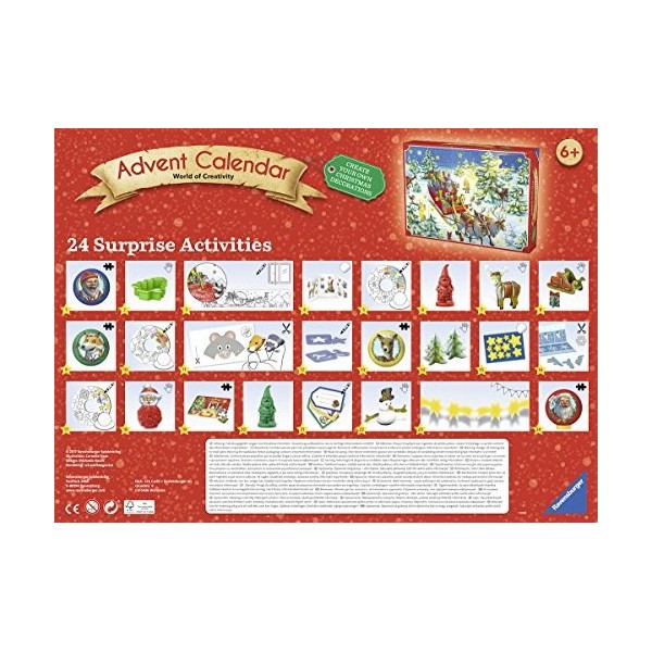 Ravensburger- Calendrier de lAvent, 11673, Multicolore, Standard