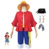 Anime Cosplay Vêtements One Piece Monkey D. Luffy Costumes Avec Des Accessoires De Pantoufles Carnaval Mardi Gras Party Dress