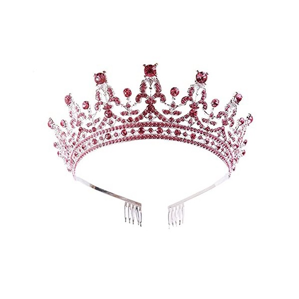 AVFORA Couronne de Cristal et diadème avec Peigne for Femmes mariée Accessoires de Cheveux de Mariage couronnes de mariée dia