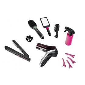 Theo Klein 5873 Mégaset de Coiffure Braun Satin Hair 7 Avec LisseCheveux Brosse et de Nombreux Autres Accessoires SècheCheveu