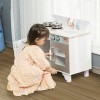 HOMCOM Ensemble de Cuisine Enfant Jeu dimitation Cuisine avec Accessoires et rangements MDF Blanc