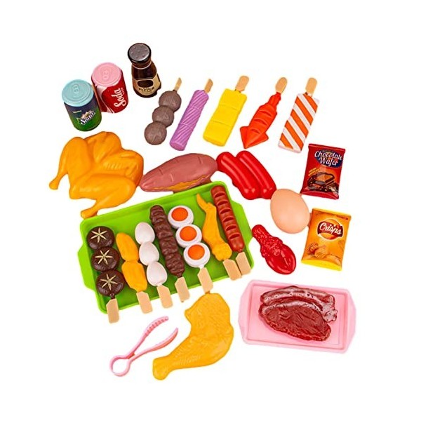 Gereton Ensemble De Jouets De Cuisinière pour Barbecue, Jeu De Simulation De Simulation De Barbecue pour Enfants, Jouet De Je