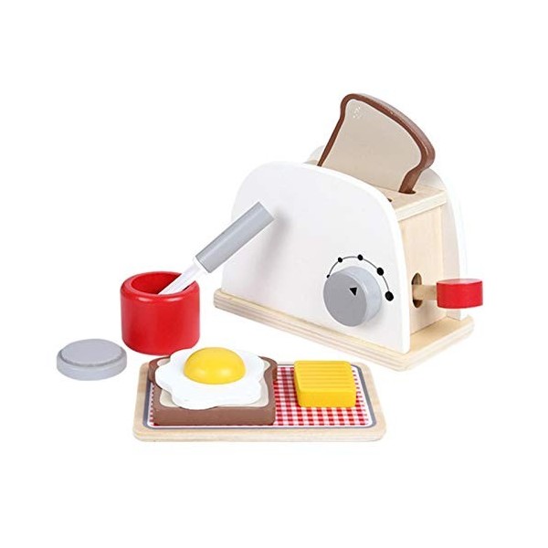 raspbery Cuisine pour Enfants, Jeu DImitation Cuisine-Grille-Pain Enfant, Accessoires Cuisine,Mini Machine À Pain, Jouet Mai