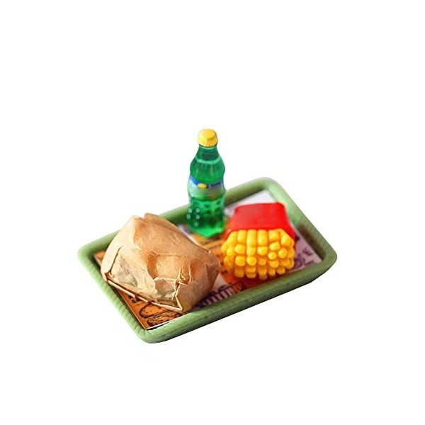 ISAKEN Jouets de Miniatures Alimentaires Boissons, Dinette Enfant Hamburger Jouet Aliment Cuisine, Chef Cuisine Enfant Alimen