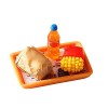 ISAKEN Jouets de Miniatures Alimentaires Boissons, Dinette Enfant Hamburger Jouet Aliment Cuisine, Chef Cuisine Enfant Alimen