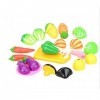 Dosige 29 PCS Jeu Dimitation Jouets de Fruits Légumes Enfants Jouet Educatif Jouets de Cuisine Ensemble