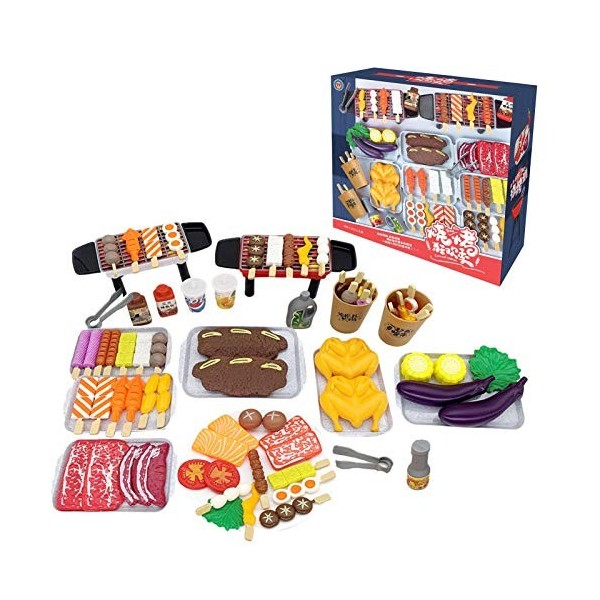 raspbery BBQ pour Enfants Jeux Rôle Amusants pour Barbecue Faire Semblant Cuisine Ensemble Jeux Dimitation pour Enfants bear