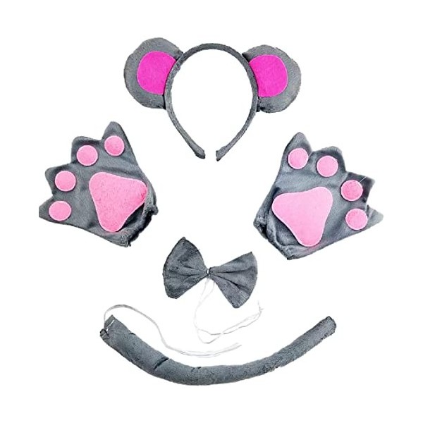 YKKJ Ensemble de Costumes de Chat，Sets Chat Déguisement Animal，pour Le déguisement dhalloween, Le Jeu de Chat et Le Jeu de r