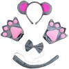 YKKJ Ensemble de Costumes de Chat，Sets Chat Déguisement Animal，pour Le déguisement dhalloween, Le Jeu de Chat et Le Jeu de r