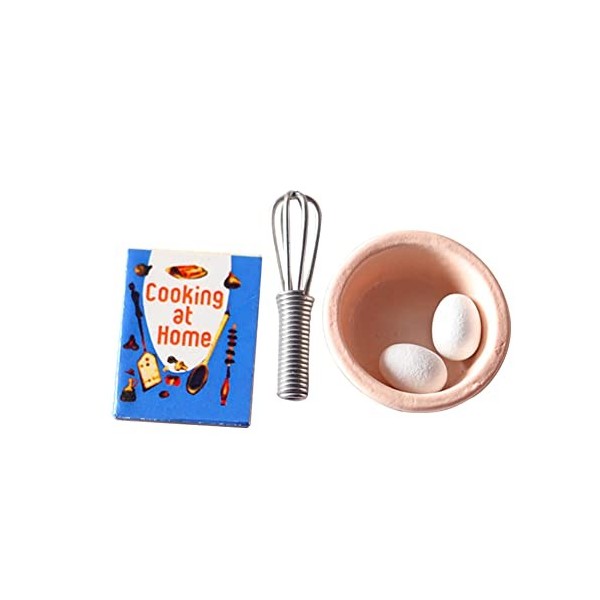 ISAKEN Accessoires de Cuisine Miniatures pour Maison de poupée, Kit de Nourriture et de Vaisselle Nourriture Miniature Mini B