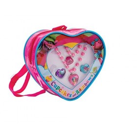 Joy Toy - 65140 - Jeu De Bijoux "Trolls" En Sac À Dos En Forme De Coeur