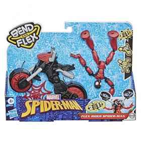 Marvel Bend and Flex, Flex Rider Spider-Man Action Figure Toy, 6-inch Figure and 2-In-1 Motorcycle For Kids Ages 4 And Up