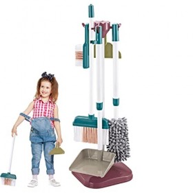 Nettoyage pour Enfants, Jeux dimitation Enfants, Ensemble Jouets Nettoyage Enfant, Compris Balai Pelle À Poussière Vadrouill