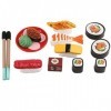 Backbayia Cuisine Pretend Play Nourriture Casserole Pot Jeu DImitation Sushi Japonais