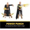 dc comics, Power Punch Figurine daction Adam Noire de 30 cm, Plus de 20 Phrases et Sons, sallume avec 2 Accessoires, Jouet 