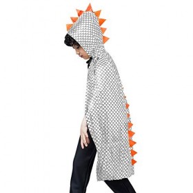 ITODA Enfants Dinosaure Cape à Halloween Déguisement Halloween Cosplay Spectacle Manteau Cosplay Animaux Scène Props Longue C