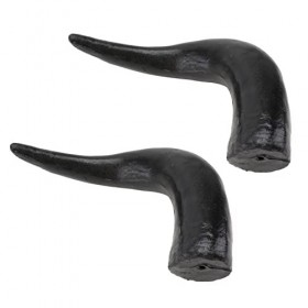 Sewroro 1 Paire en Plastique Corne De Boeuf Cornes De Taureaux Imitation Corne De Boeuf Coiffe Halloween Cornes Bandeau Cheve