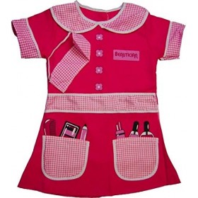 Quickdraw Filles Garçons Habillage Esthéticienne Thérapeute Costume Rose Jeu de Rôle Enfants Déguisement Fête Âges 3-7 Ans 5