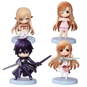 WSNDY Anime Figurine pour Sword Art Online, Kirito Yuuki Asuna Action Figure Character Model Statue Collectible Figure Cadeau