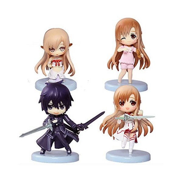 WSNDY Anime Figurine pour Sword Art Online, Kirito Yuuki Asuna Action Figure Character Model Statue Collectible Figure Cadeau