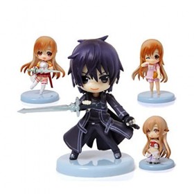 WSNDY Anime Figurine pour Sword Art Online, Kirito Yuuki Asuna Action Figure Character Model Statue Collectible Figure Cadeau
