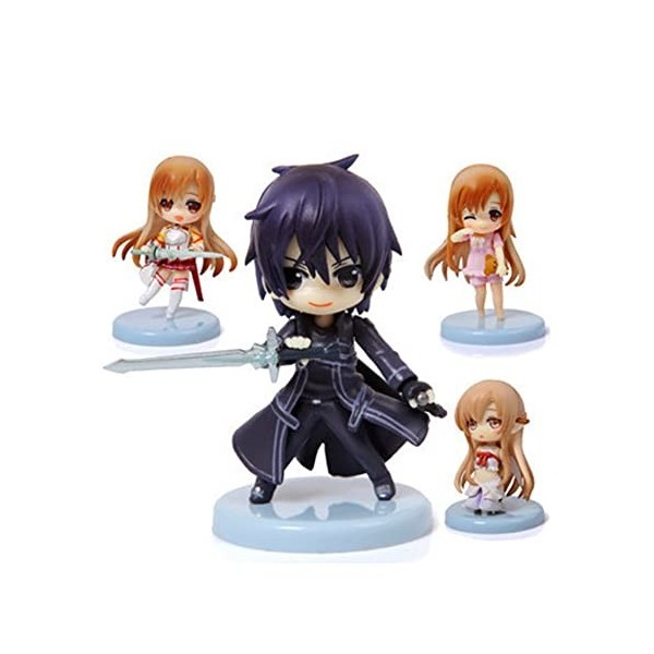 WSNDY Anime Figurine pour Sword Art Online, Kirito Yuuki Asuna Action Figure Character Model Statue Collectible Figure Cadeau