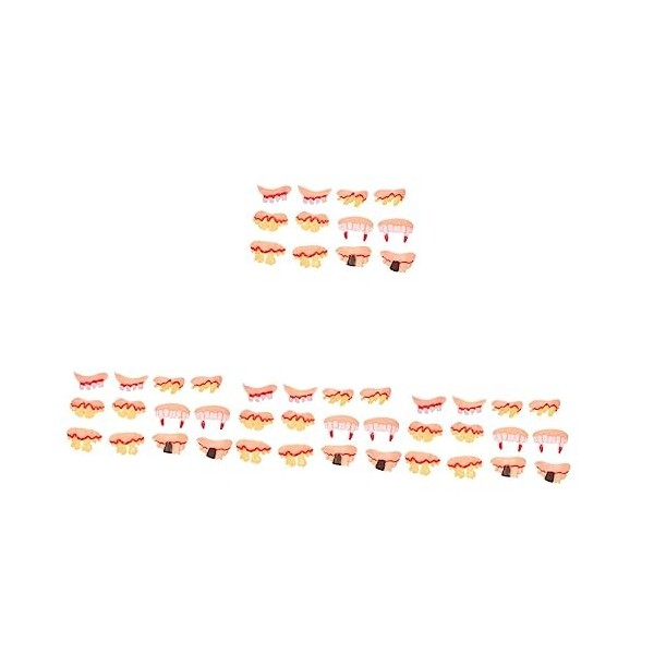 Toyvian 12 Pièces Halloween Dentiers Décor De Vampire Playes en Plastique Costumes dhalloween pour Les Filles Jeux De Rôle J
