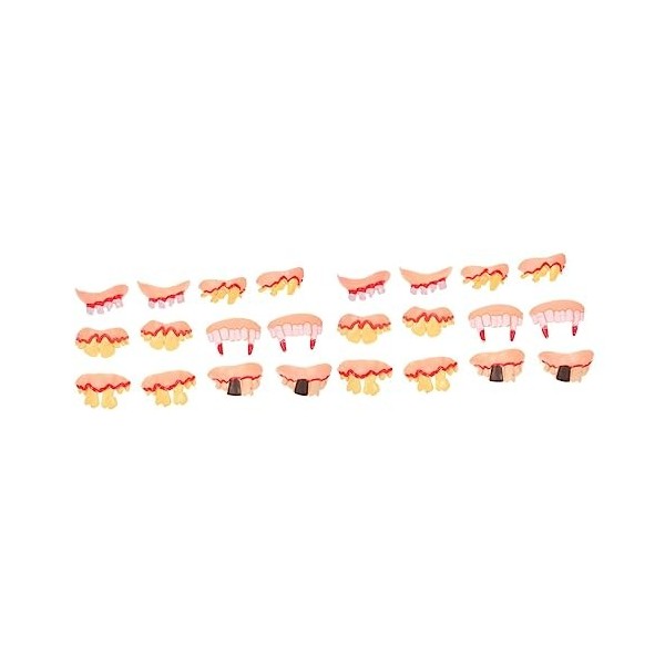 Toyvian 12 Pièces Halloween Dentiers Décor De Vampire Playes en Plastique Costumes dhalloween pour Les Filles Jeux De Rôle J