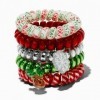 Claires Lot de 5 bracelets élastiques multicolores avec icônes de Noël