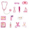 Kit De Jouets De Docteur Fait Semblant Dinfirmière Toys Joues Rose Rose En Plastique Jeu De Jouets De Jouets Cadeaux Seringe