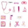 Kit De Jouets De Docteur Fait Semblant Dinfirmière Toys Joues Rose Rose En Plastique Jeu De Jouets De Jouets Cadeaux Seringe