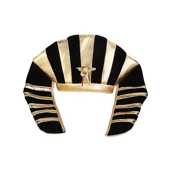 Harilla Chapeau de Pharaon égyptien DHalloween, Coiffure de Pharaon, Accessoire Robuste et Réaliste pour Jeux de Rôle, Repré