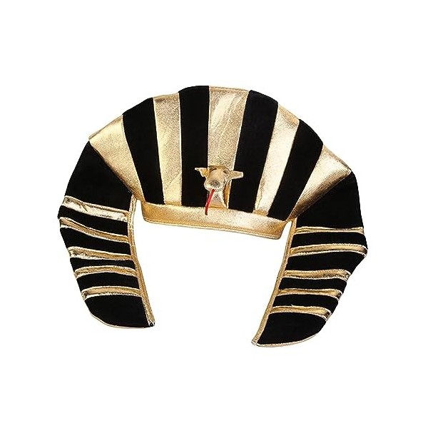 Harilla Chapeau de Pharaon égyptien DHalloween, Coiffure de Pharaon, Accessoire Robuste et Réaliste pour Jeux de Rôle, Repré