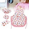 Hosit Cook Dressup Girl Tablier de Jeu de Rôle Jouets de Cuisine pour Enfants, Ensemble de Jeu de Rôle de Cuisine, Jouet de T