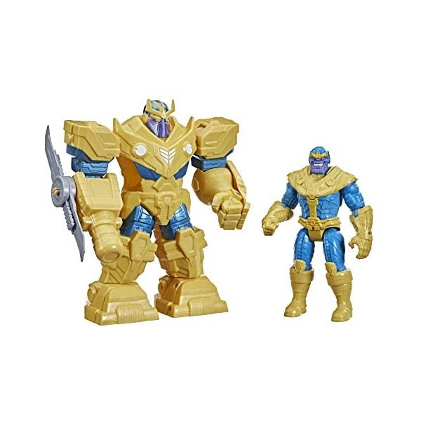 Avengers Marvel Mech Strike 9-inch Action Figure Toy Infinity Mech Suit Thanos and Blade Weapon for Kids Ages 4 and Up