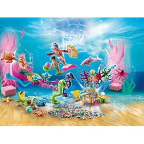 Playmobil 70777 Calendrier Avent Jeu de Bain Le Monde des sirènes- Magic- La Magie de Noël- Noel Calendrier de lavent