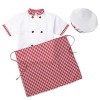 ranrann Enfant Unisexe Déguisement Chef de Cuisinier Tabiler + Toque + Tenue Outfit Costume Carnaval Garçon Fille Cosplay Par